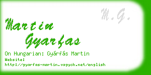 martin gyarfas business card